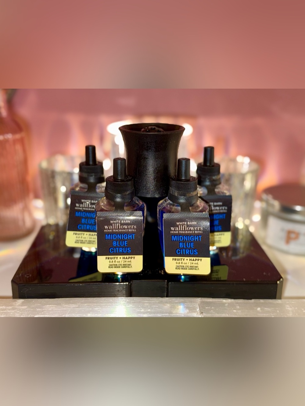 White Barn Midnight Blue Citrus Wallflowers Refill Pack of 4